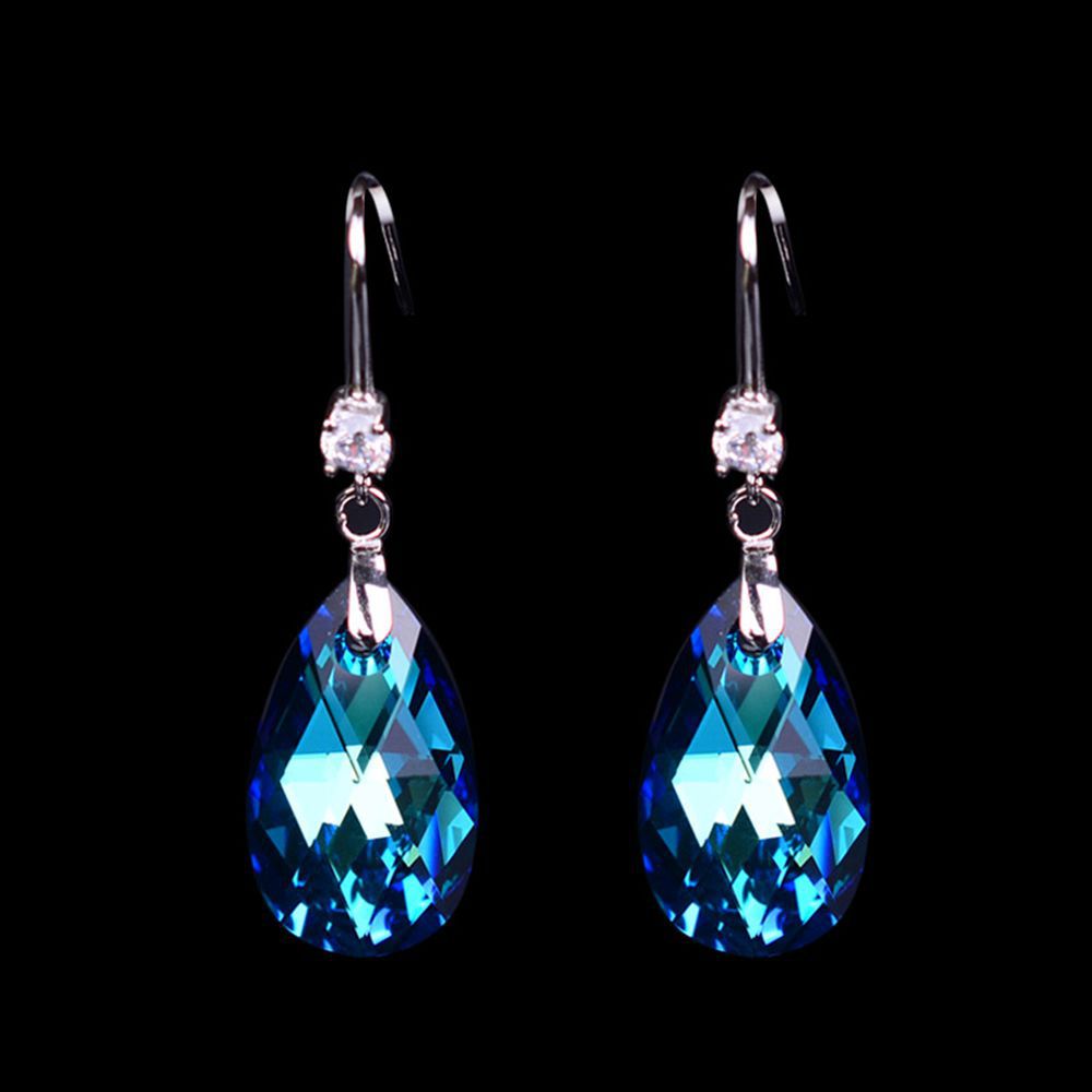 Wholesale Long Tassel Crystal Pin Earrings