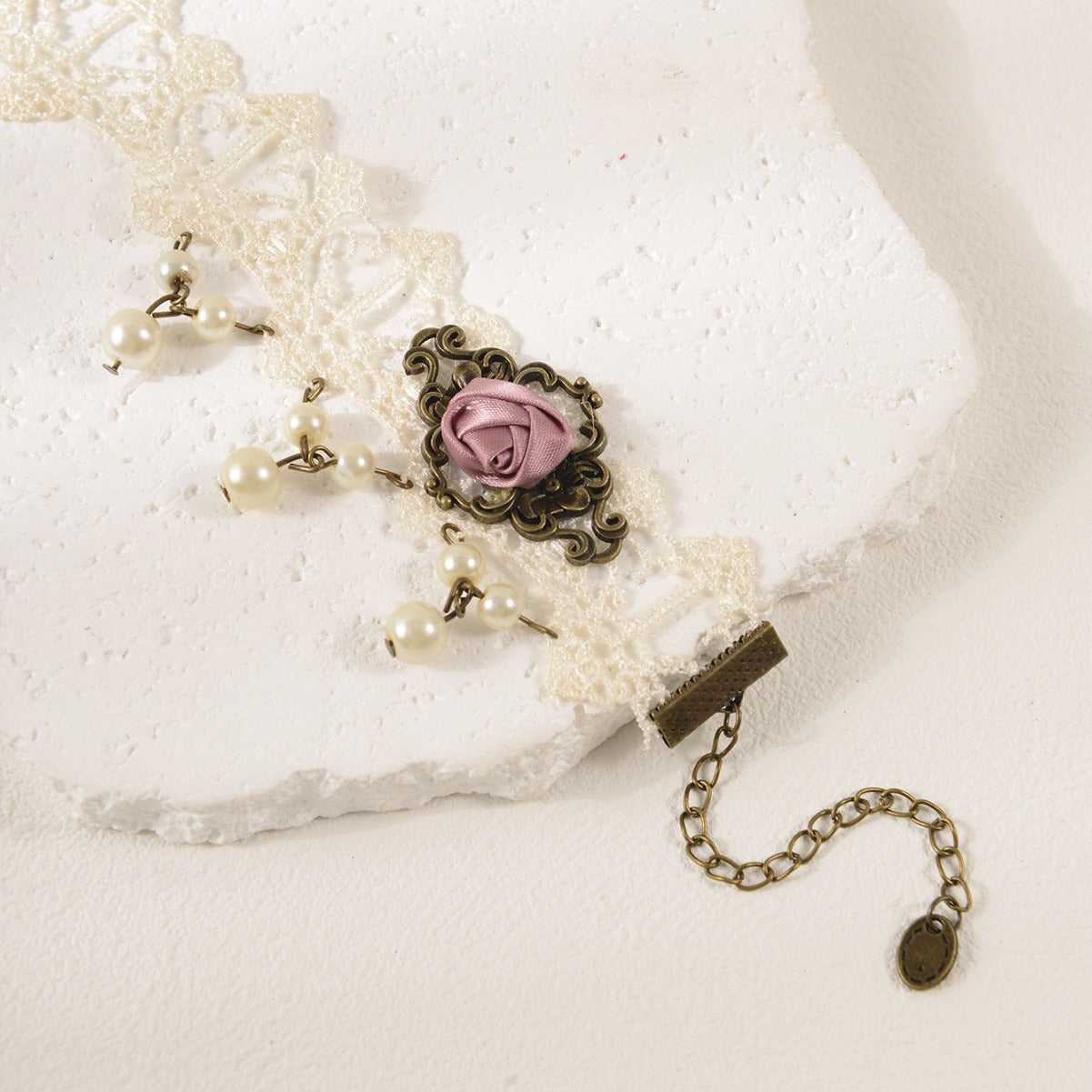 Wholesale  simple fashion white lace anklet