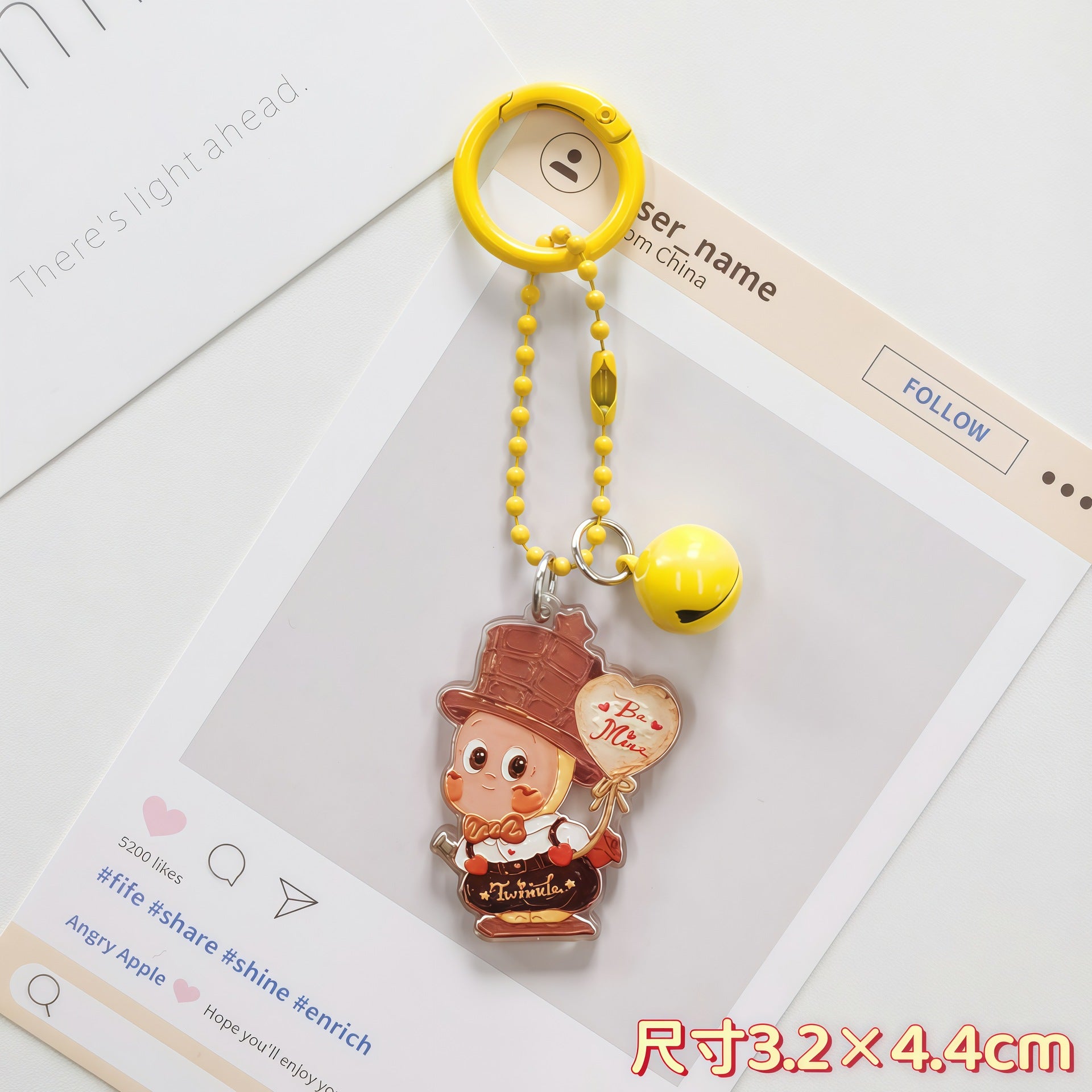 Wholesale Cute Cartoon Star Acrylic Keychain Pendant Boutique Resale Gift for Best Friend