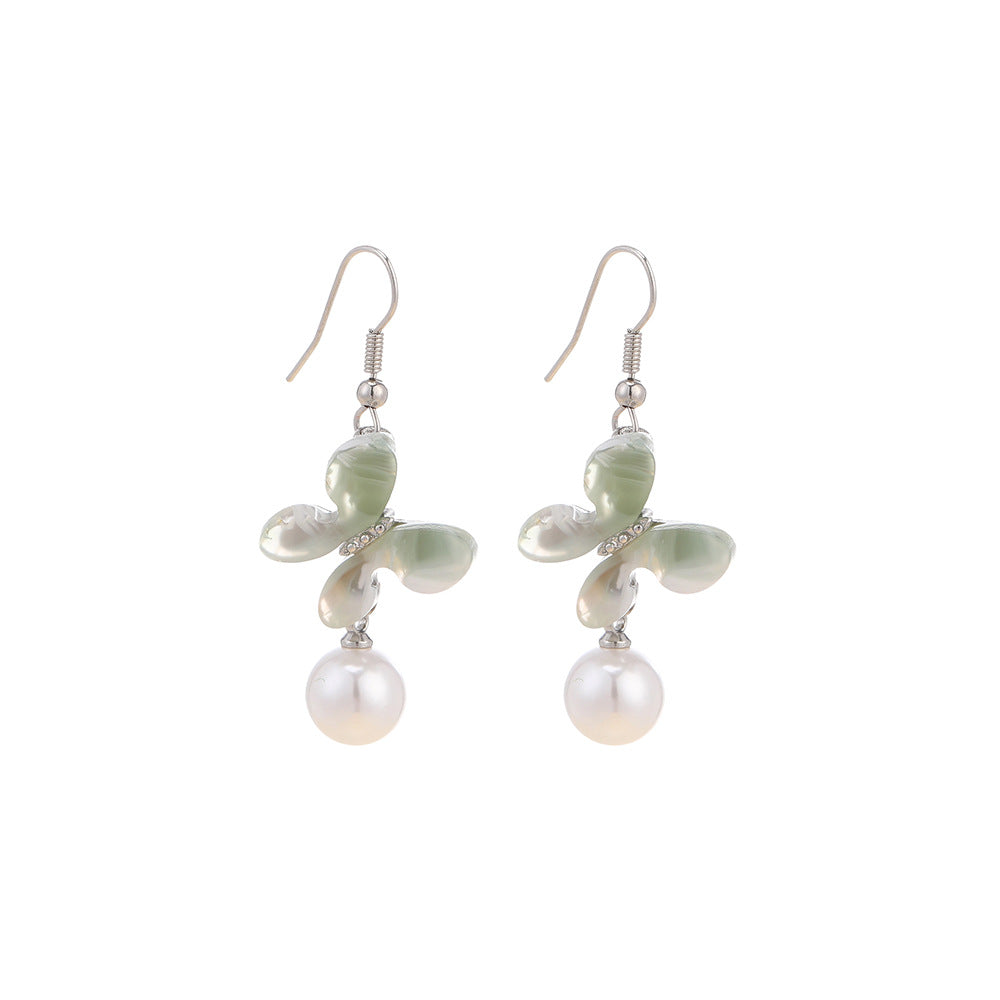 Wholesale Butterfly Shell Pearl Earrings