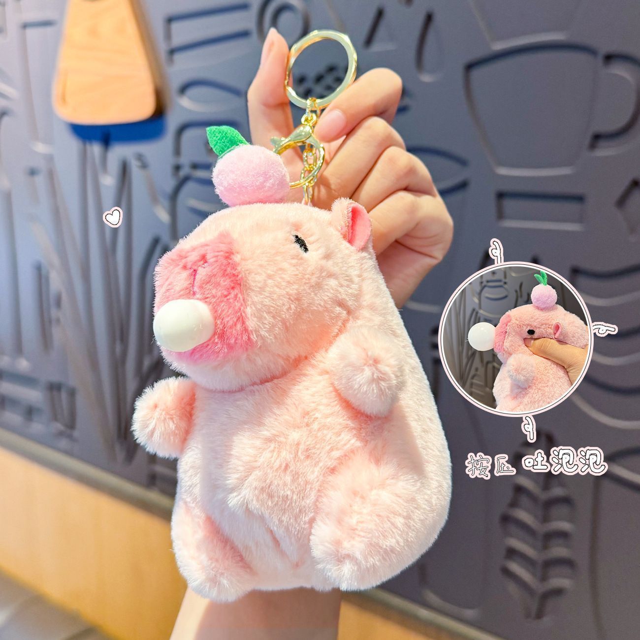 Wholesale Creative Kapibala Capybara Plush Cute Doll Keychain