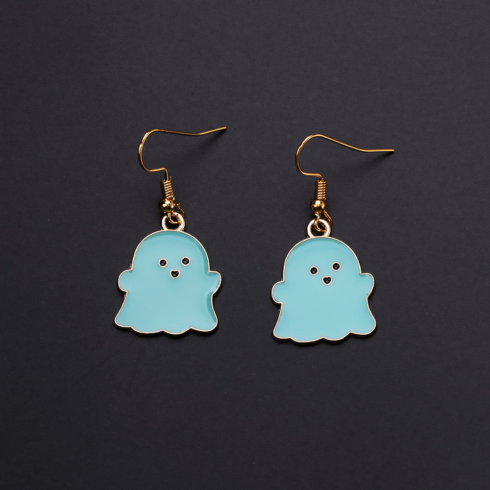 Wholesale 10pcs cute cartoon earrings pumpkin alloy earrings