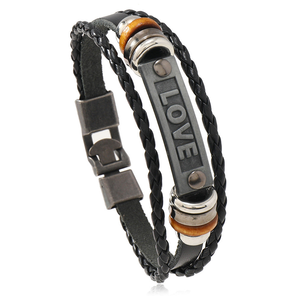 Wholesale Vintage Leather Bracelet Buckle Bracelet ACC-BT-Saih009