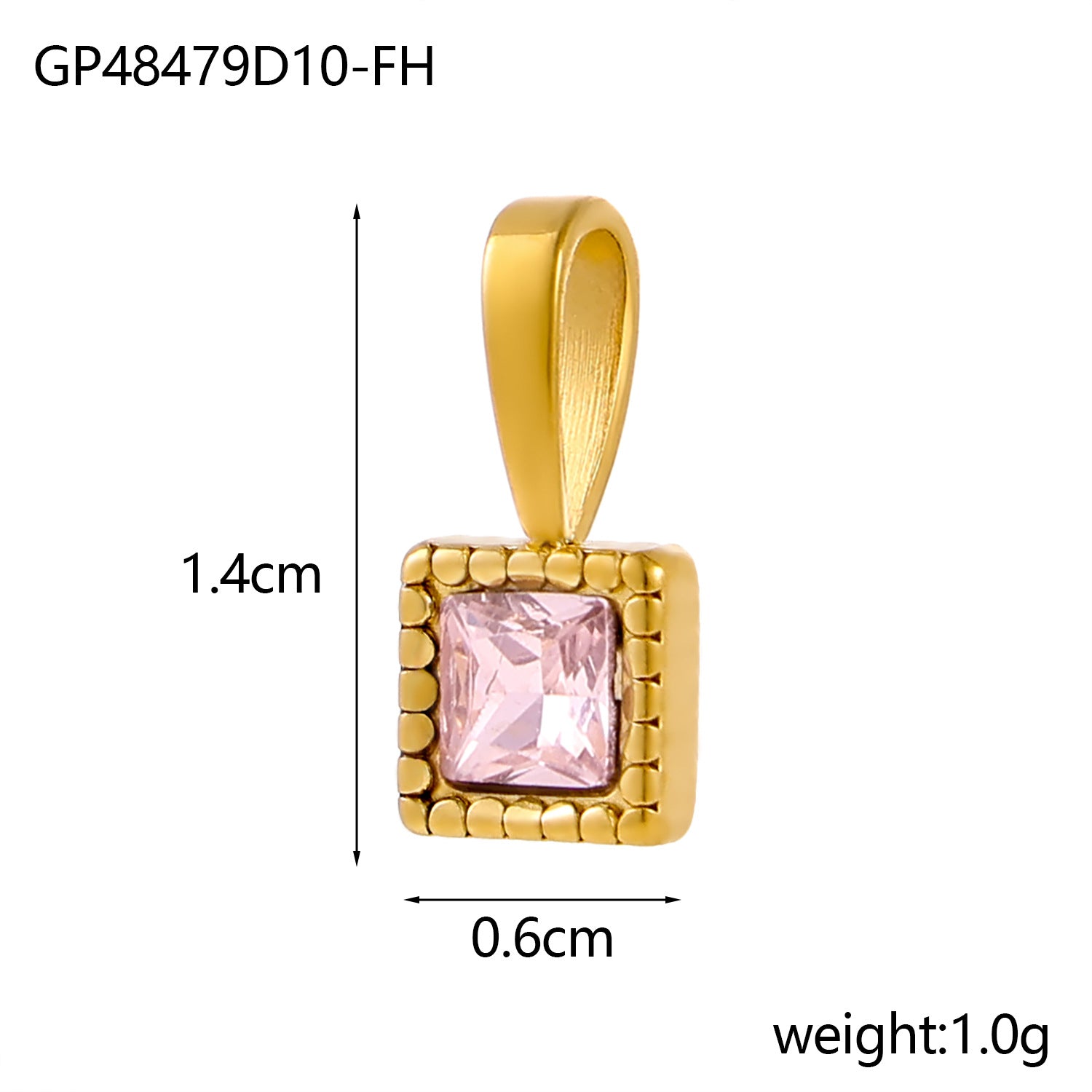 Wholesale DIY Colored Zircon Twelve Birthday Stone Pendant