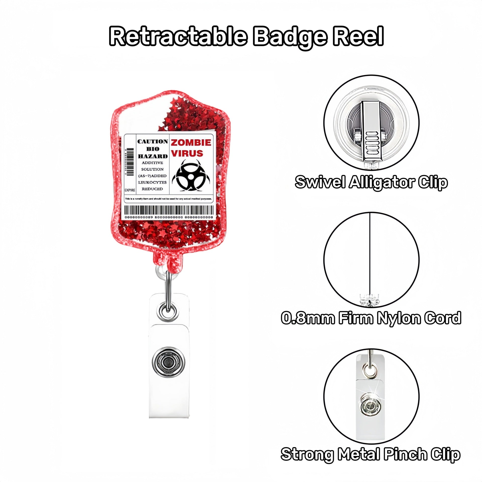 Wholesale IV Bag Design Liquid Glitter Retractable Badge Reel Fashion Accessory for ID Cards Boutique Resale