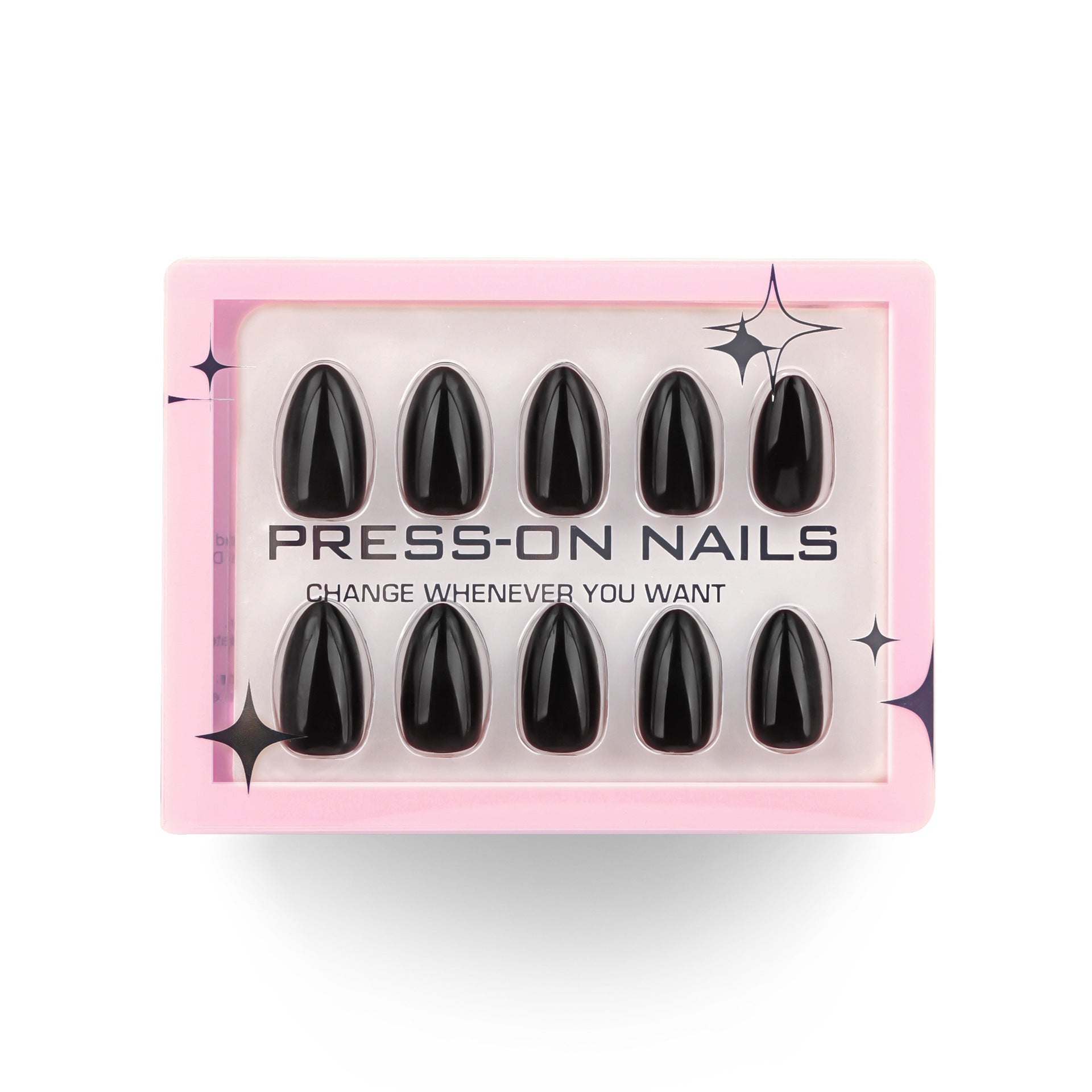 Wholesale 30 Pieces/box Black Solid Nails Kits Nail Stickers