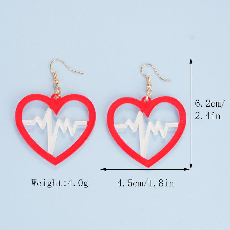 Wholesale Acrylic  Nurses Day Earrings Pink Blue Earrings