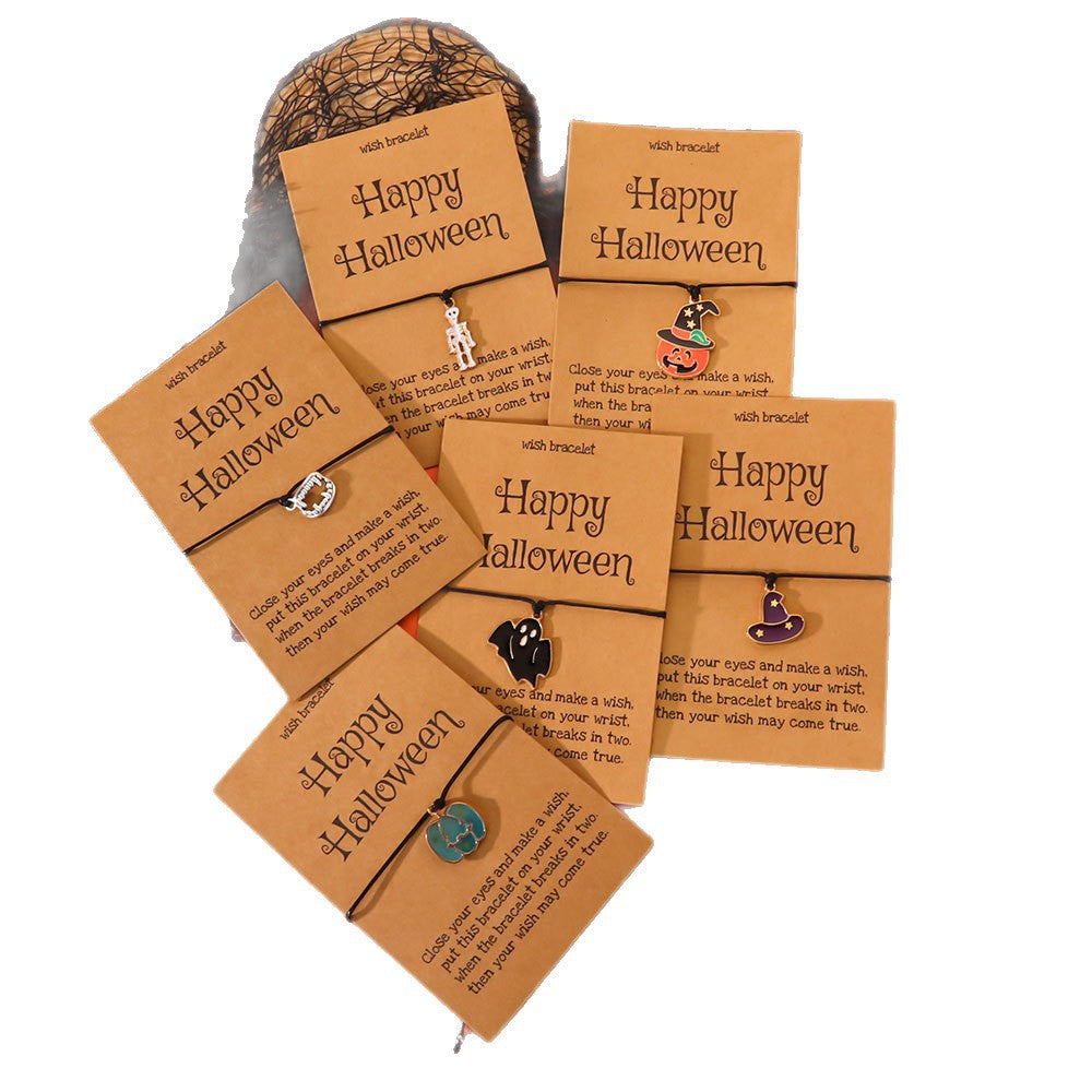 Wholesale  Oil Drop Pendant Evil Pumpkin Ghost Bracelet