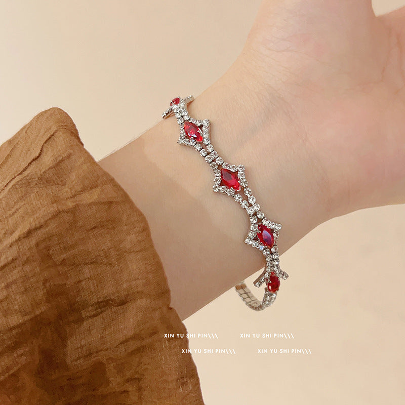 Wholesale Red diamond zircon clip bracelet