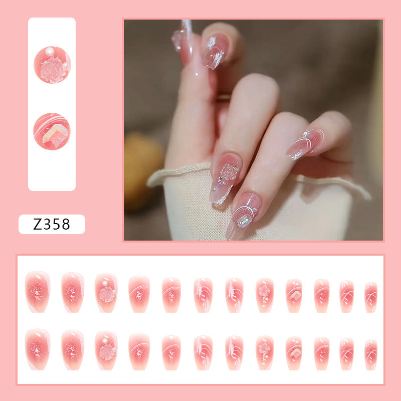 Wholesale 24 Pieces/box Ballet 3D Relief Nails Kits Nail Stickers