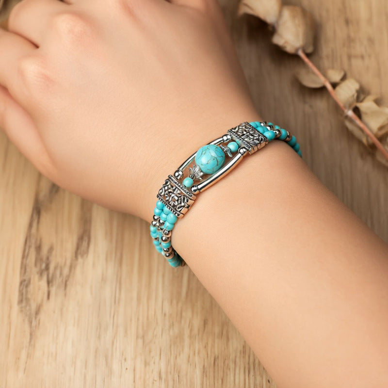 Wholesale Silver Alloy Bohemian Hollow Star Bracelet,  Trendy Fashion Accessory for Gift or Boutique Resale