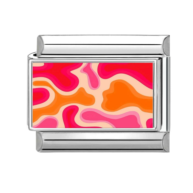 Wholesale 9mm Italian Charm Starter Bracelets DIY Colorful Single Section Creative Stainless Steel Composable Bracelet