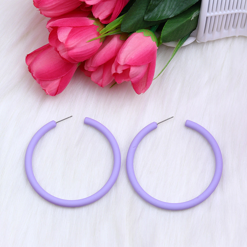 Wholesale  Large C Circle Earrings Acrylic Earrings