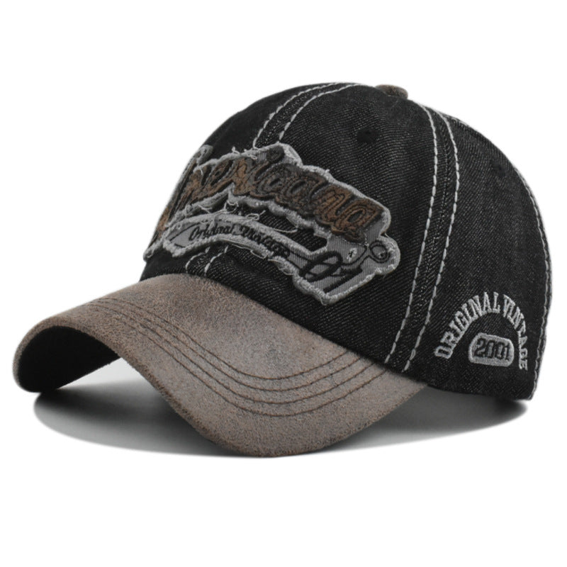 Wholesale retro baseball cap  washed Denim peaked cap