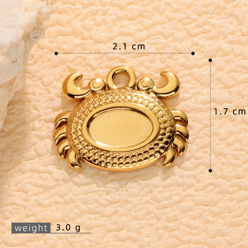 Wholesale Stainless Steel Ocean Series Crab Necklace Pendant