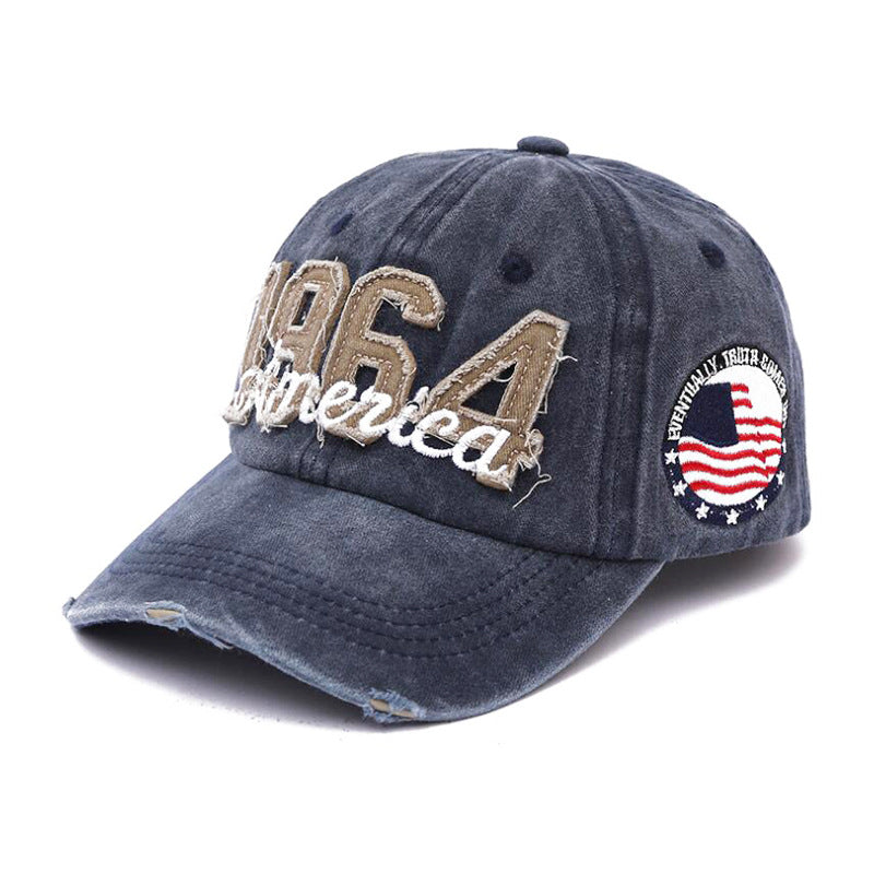 Wholesale washed hat 1964 embroidered  baseball cap