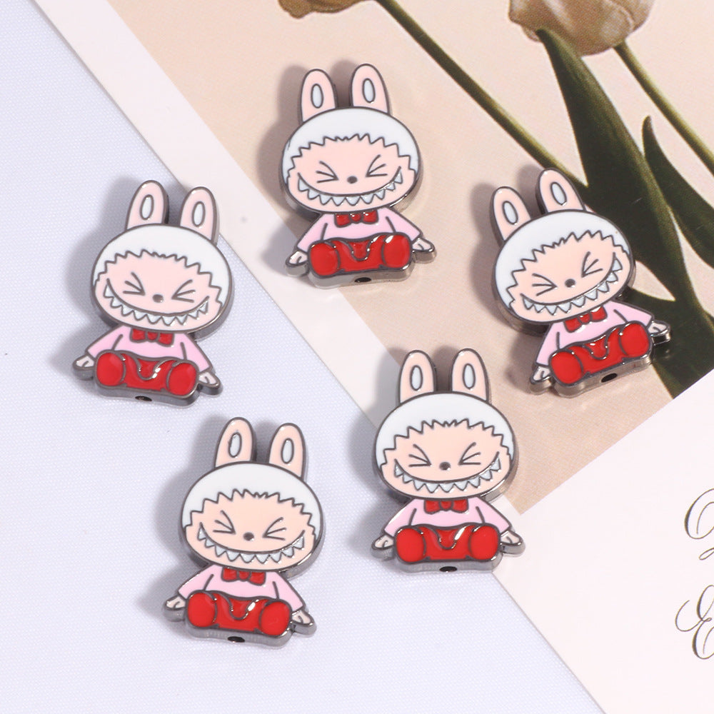 Wholesale 10pcs Alloy Cute Cartoon Beads DIY Bead Accessories