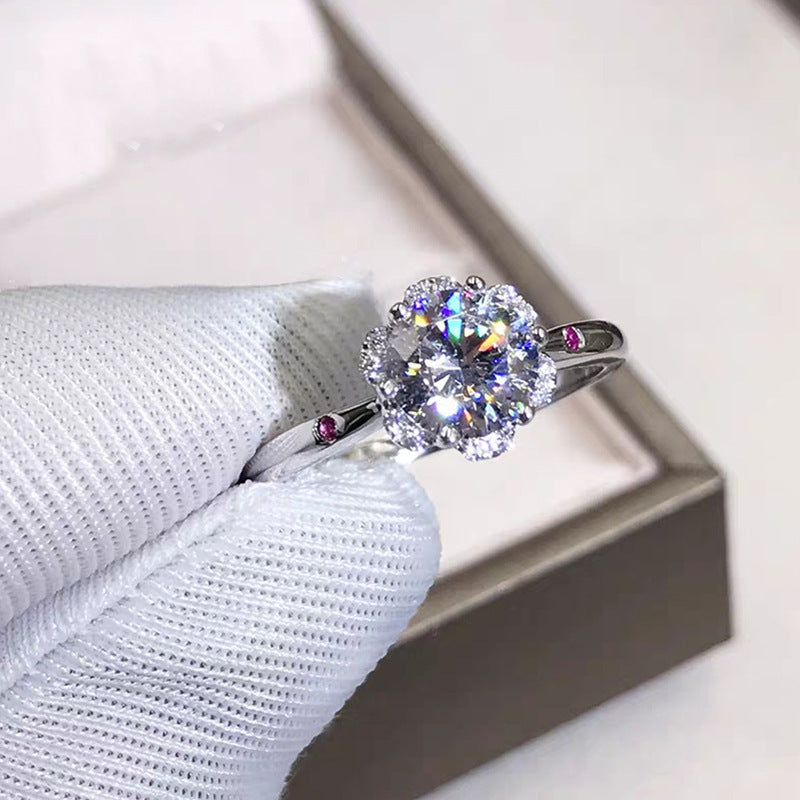 Wholesale Moissanite Open Ring Pt950 Live Ring Adjustable Rings ACC-RS-JRD001