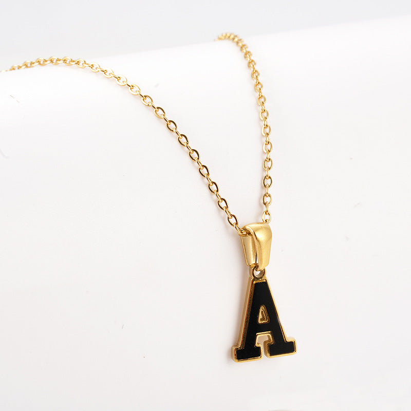 Wholesale Stainless steel letter necklace