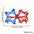 Wholesale  Independence Day Five-pointed Star Glasses Decoration