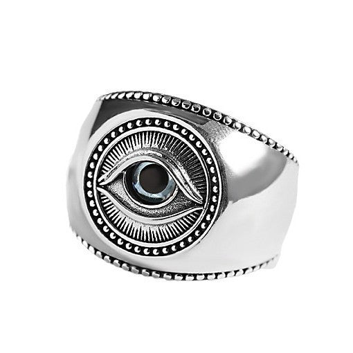 Wholesale Evil Eye Open Ring Men Vintage Style Zinc Alloy Fashion Jewelry Gift