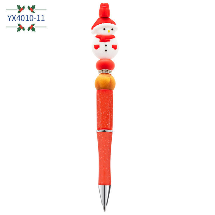 Wholesale Christmas beaded pen creative DIY  bead ballpoint pen