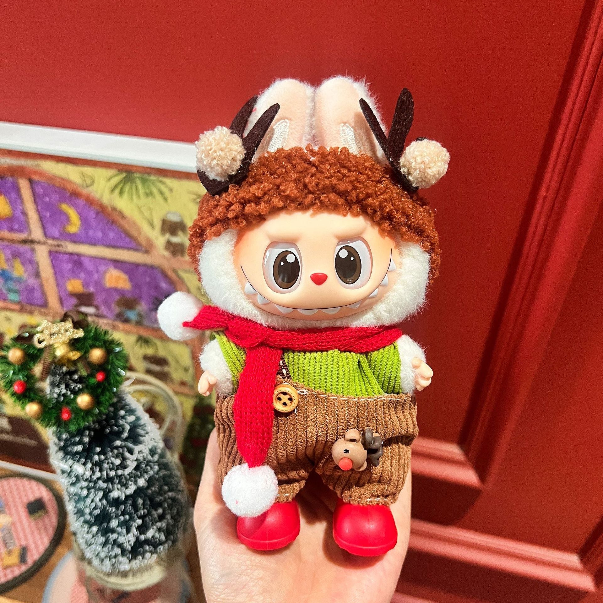 Wholesale Christmas Cute cartoon mini doll clothes