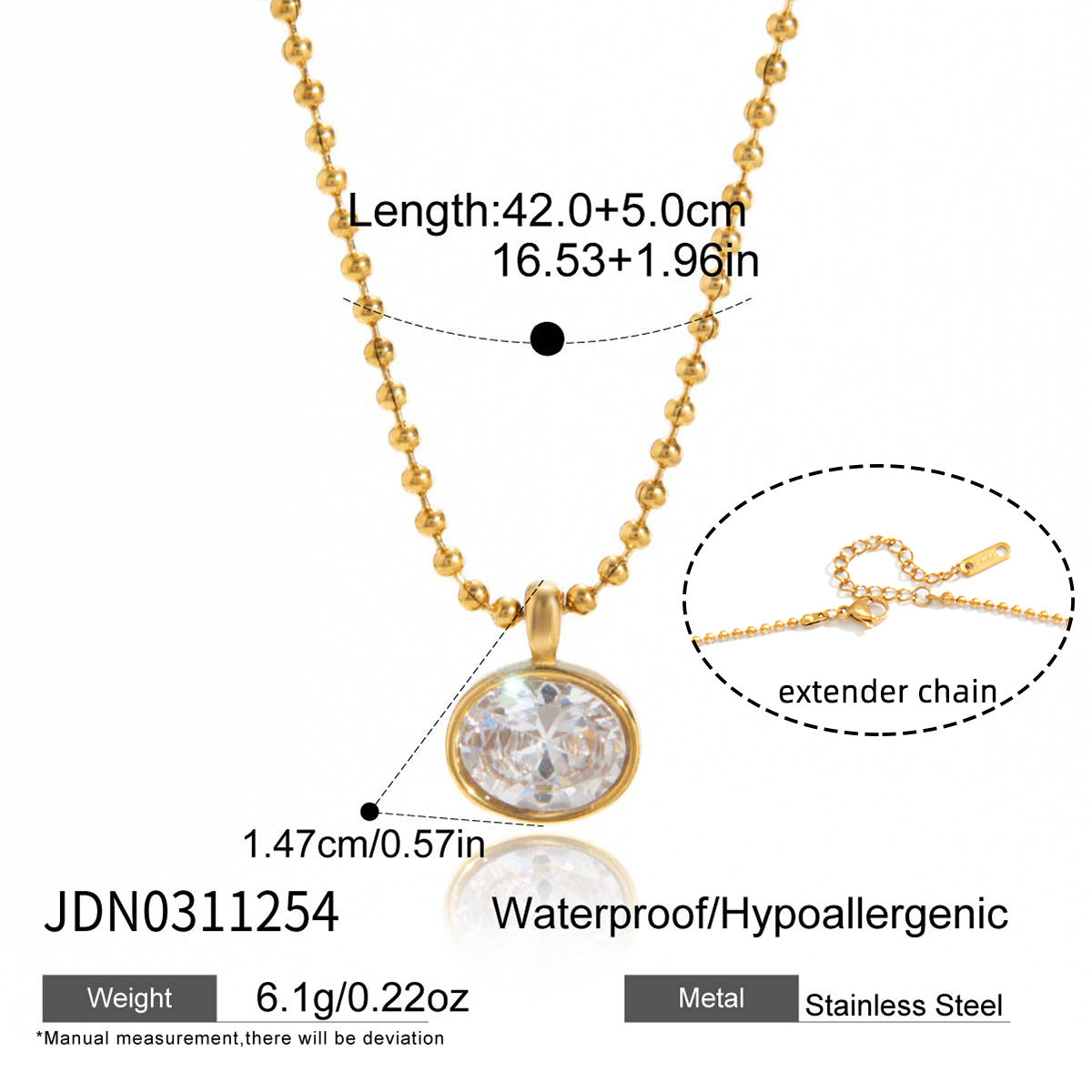 Wholesale Old Money Style Stainless Steel Zircon Clavicle Necklace Fashion Jewelry Accessory Gift