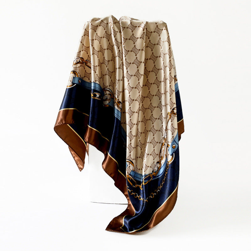 Wholesale silk scarf 90cm ladies printed scarf