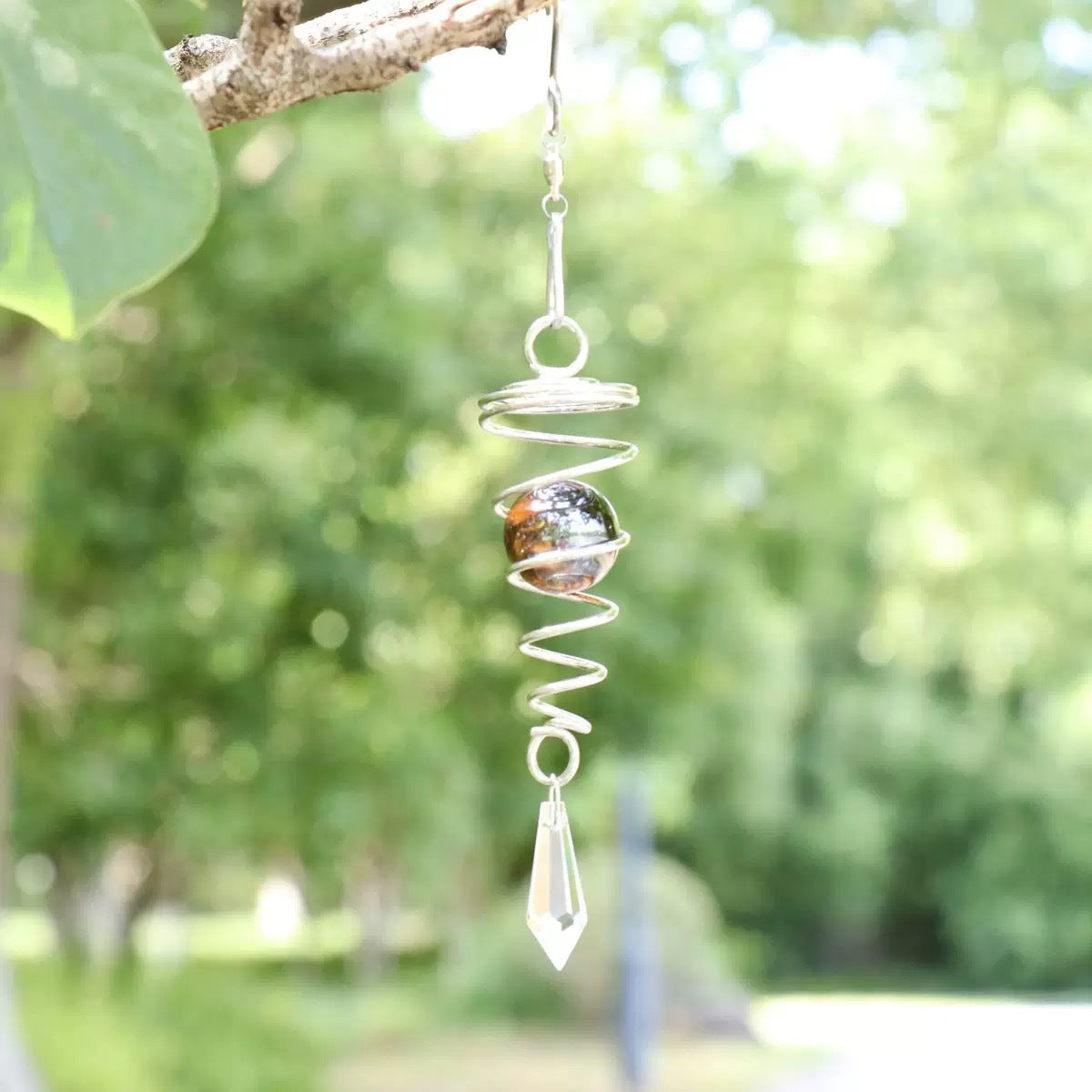 Wholesale Stainless steel diamond-shaped 3D rotating wind chime