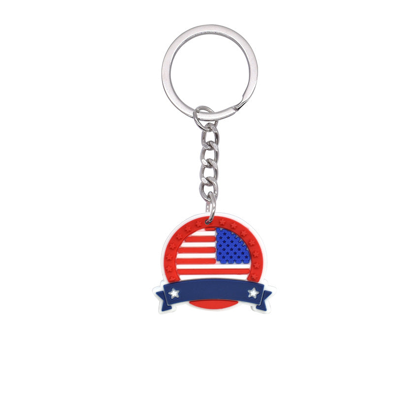 Wholesale 10pcs US Independence Day Keychain