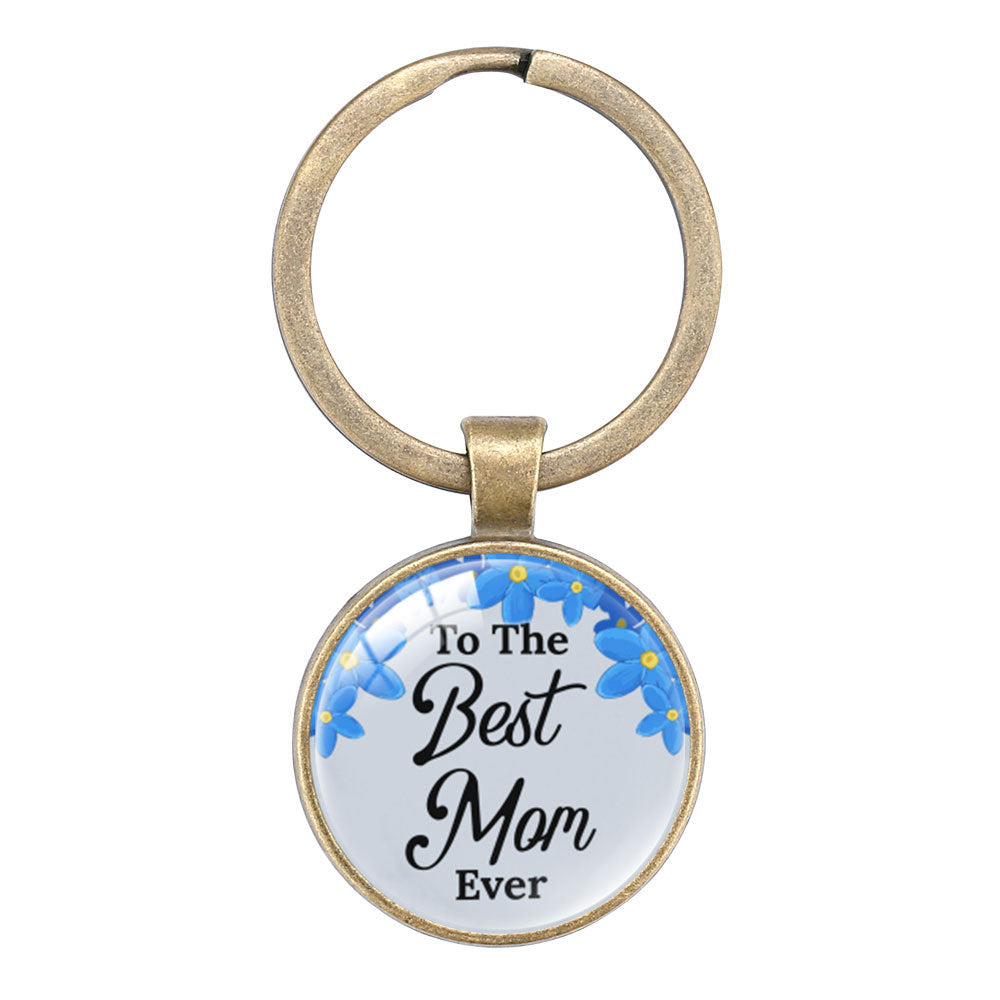 Wholesale Keyring Mom Mother' s Day Glass Keychain