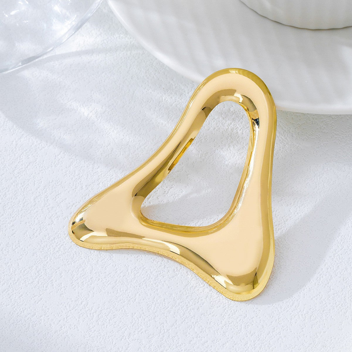 Wholesale Fashionable Trendy Metal Largegeometric Brooch