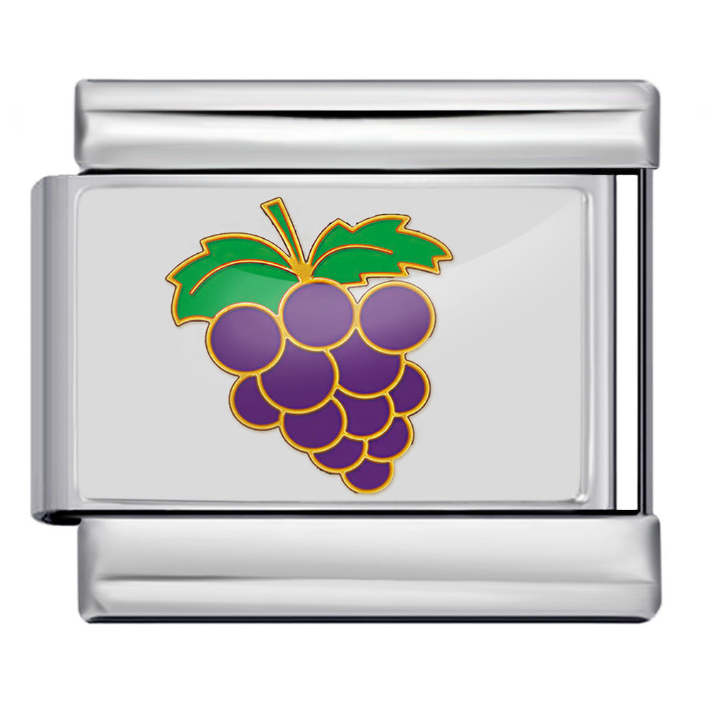 Wholesale  Italian Charm Bracelet 9mm DIY Fruit and Vegetable Series Creative Stainless Steel Composable Bracelet