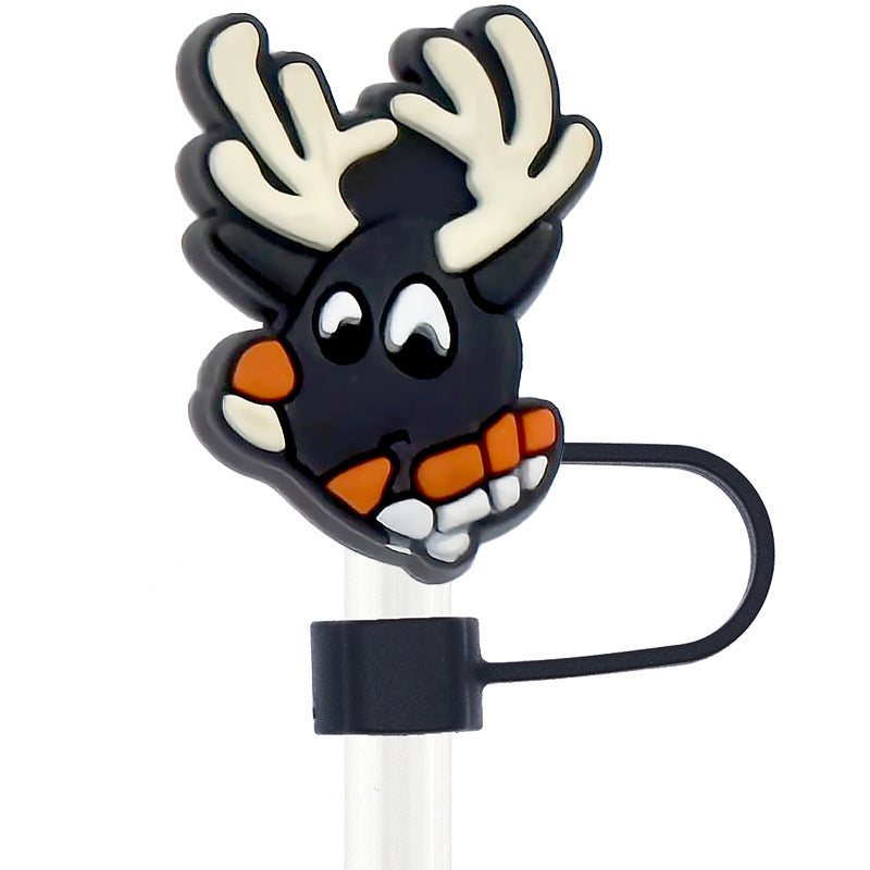 Wholesale 10pcs Christmas Series 10mm Straw Cover Straw Tube Cap