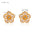 Wholesale  Stainless Steel All-match Earrings Diamond Hollow Flowers Jewelry
