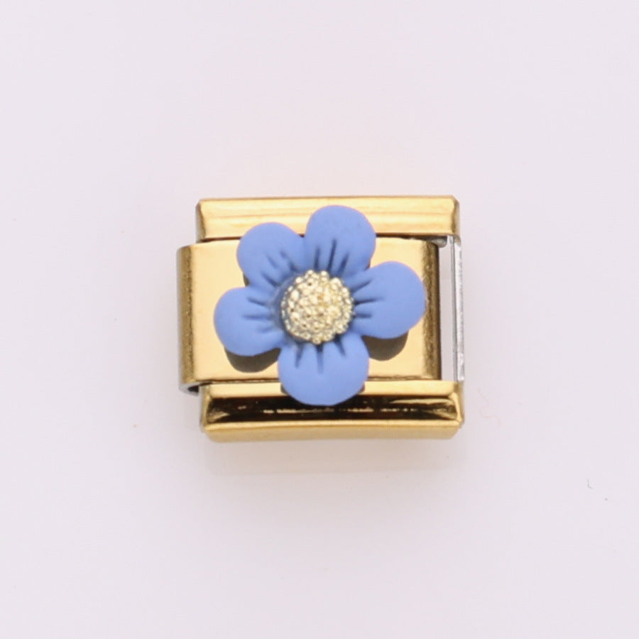 Bracelet de charme italien 10pcs 10 mm Bracelet composable en acier inoxydable 9 mm