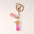 Wholesale  Resin Glue English Numbers Pink Tassel Rose Red Gold Foil Keychain