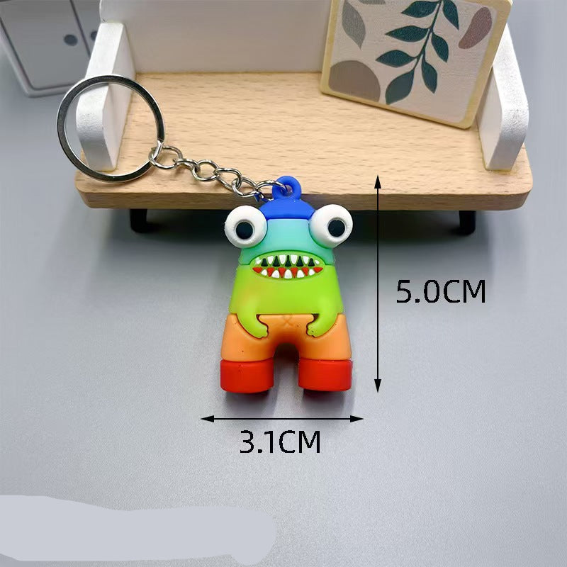 Wholesale Silicone Cartoon Monster Keychains
