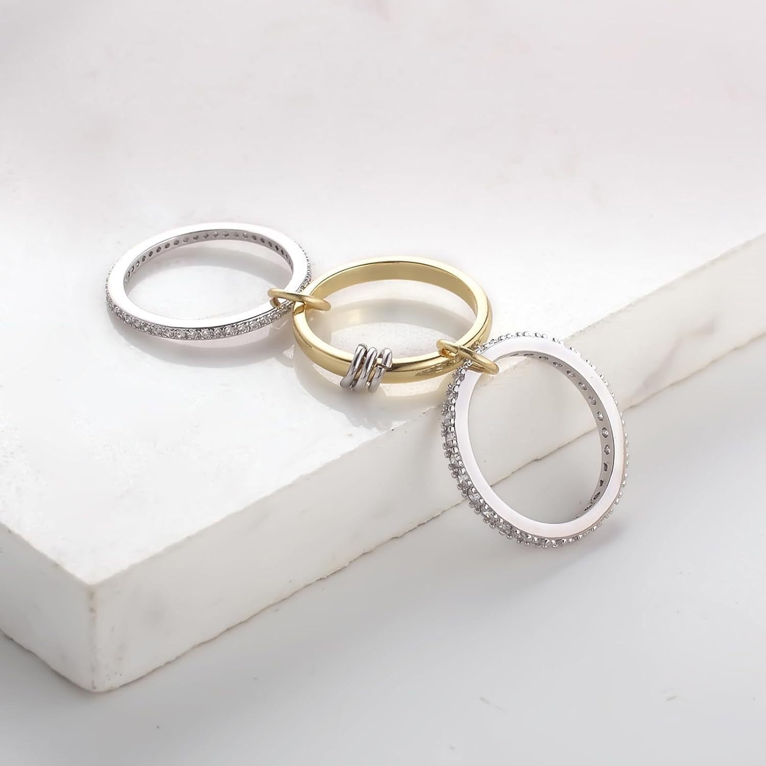 Wholesale titanium steel full diamond zircon ring