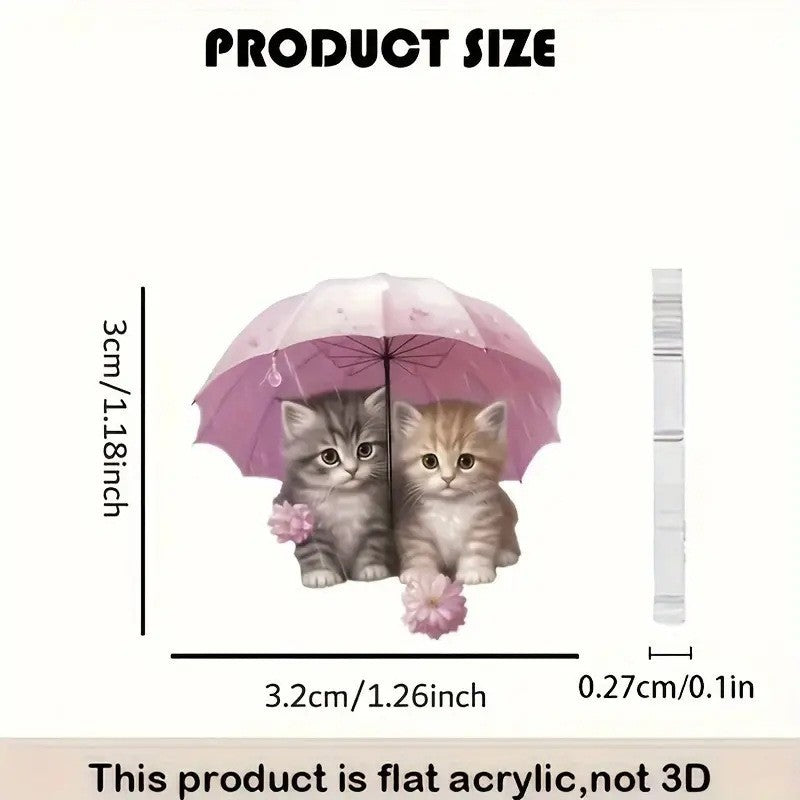 Wholesale Umbrella Kitten Acrylic Earrings