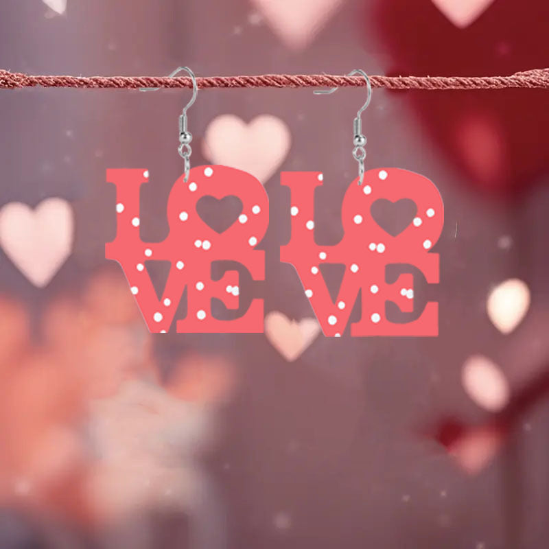 Wholesale Valentine's Day LOVE Acrylic Earrings