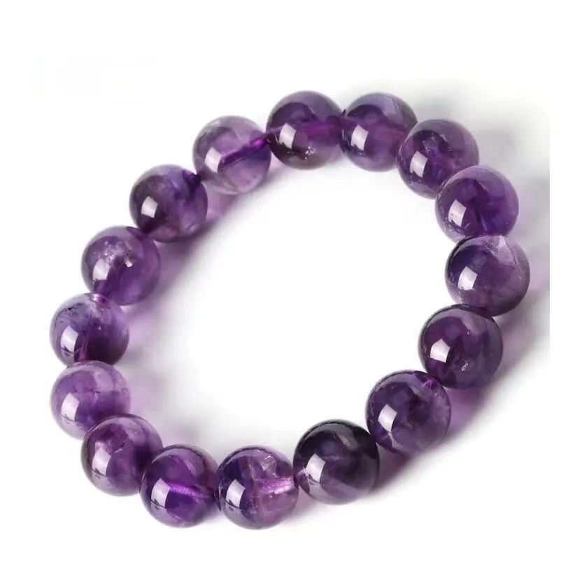 Wholesale Natural Amethyst Five Leaf Flower Pendant Bracelet