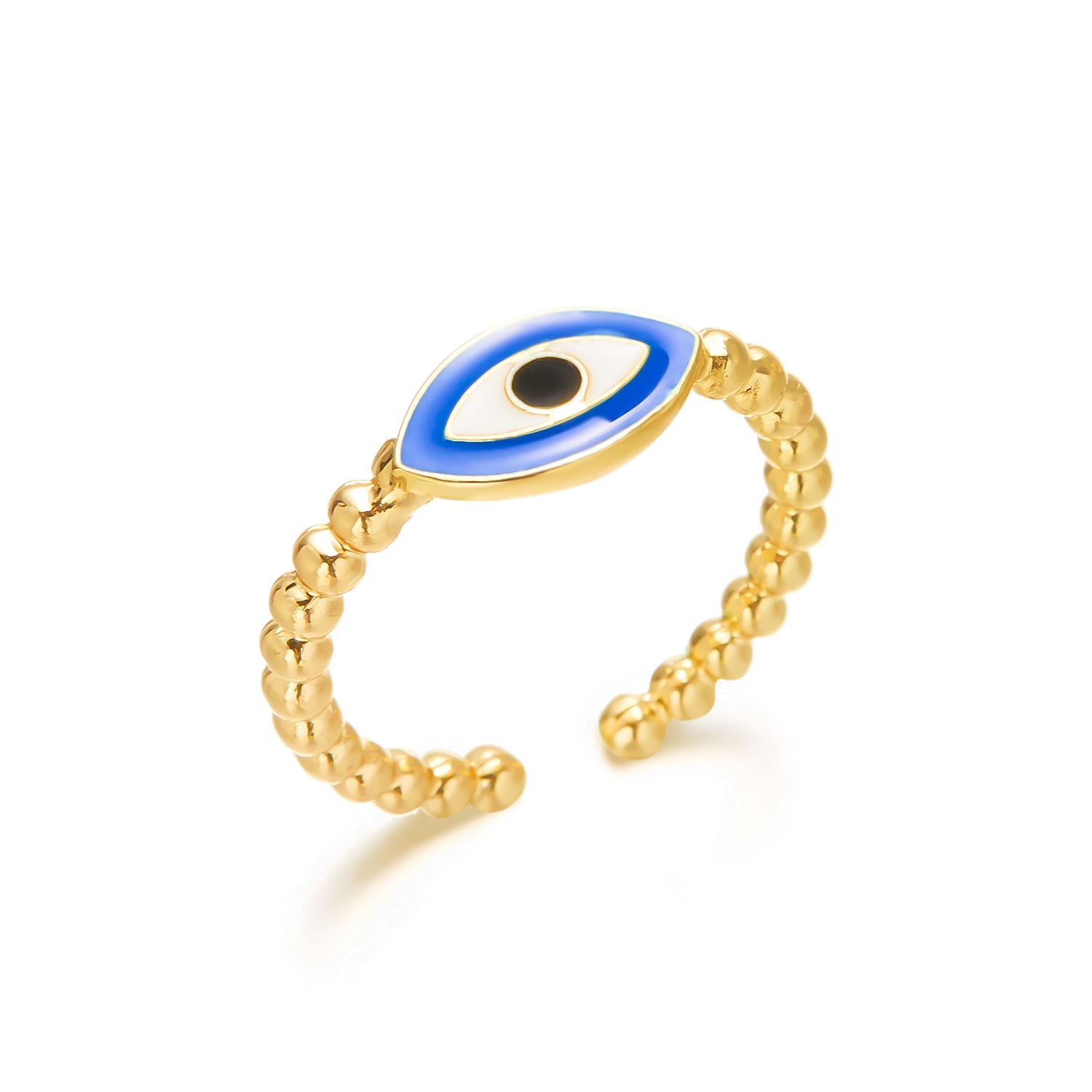 Wholesale blue eye ring Devil eye opening adjustable ring