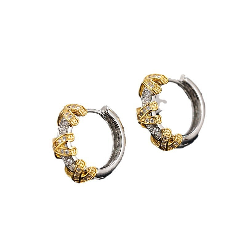 Wholesale Fashion All-match Contrast Color Ear Buckle  Elegant Light Luxury Ear Accessories