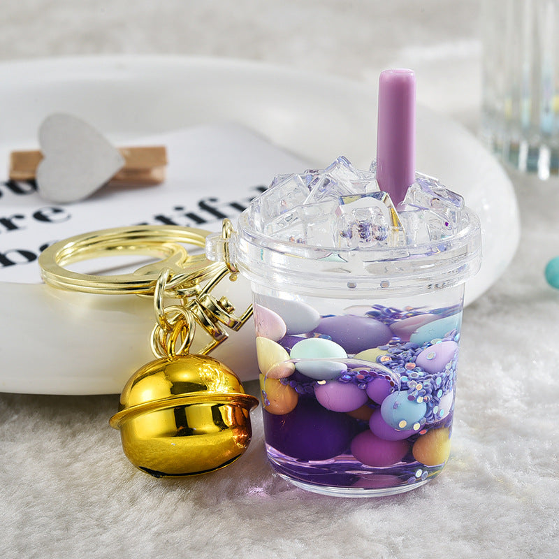 Wholesale  Iceberg Cup Quicksand Bottle Creative Key Chain