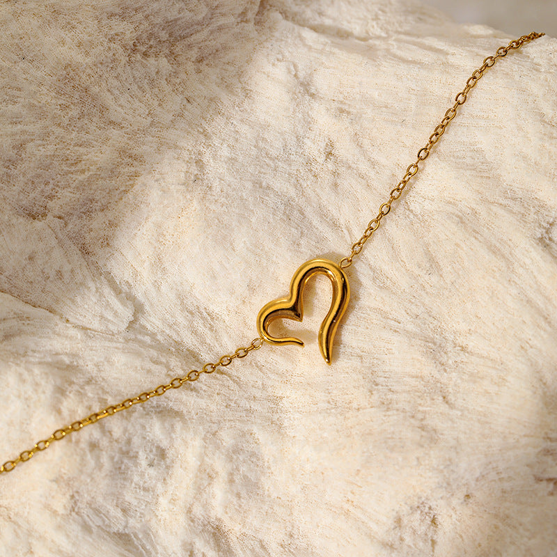 Wholesale Stainless steel  love pendant cross chain bracelet