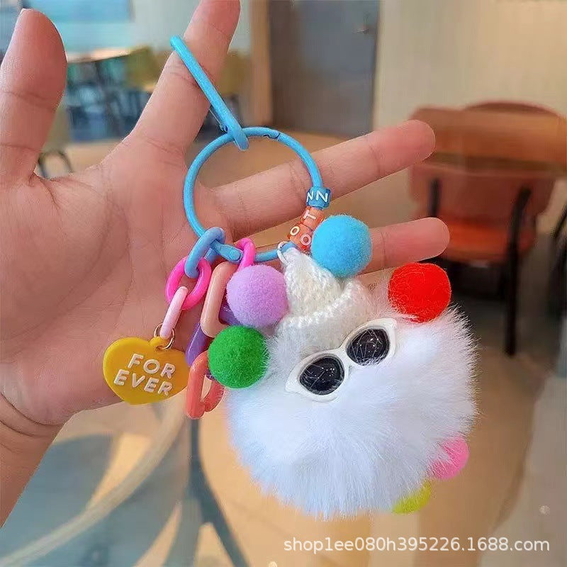 Wholesale cute cartoon briquettes little monster plush doll keychain