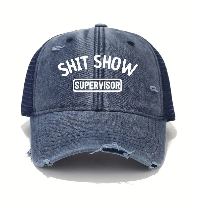 Wholesale Lettered Distressed Washed Hat Hole Baseball Cap ACC-HT-ShiYue001