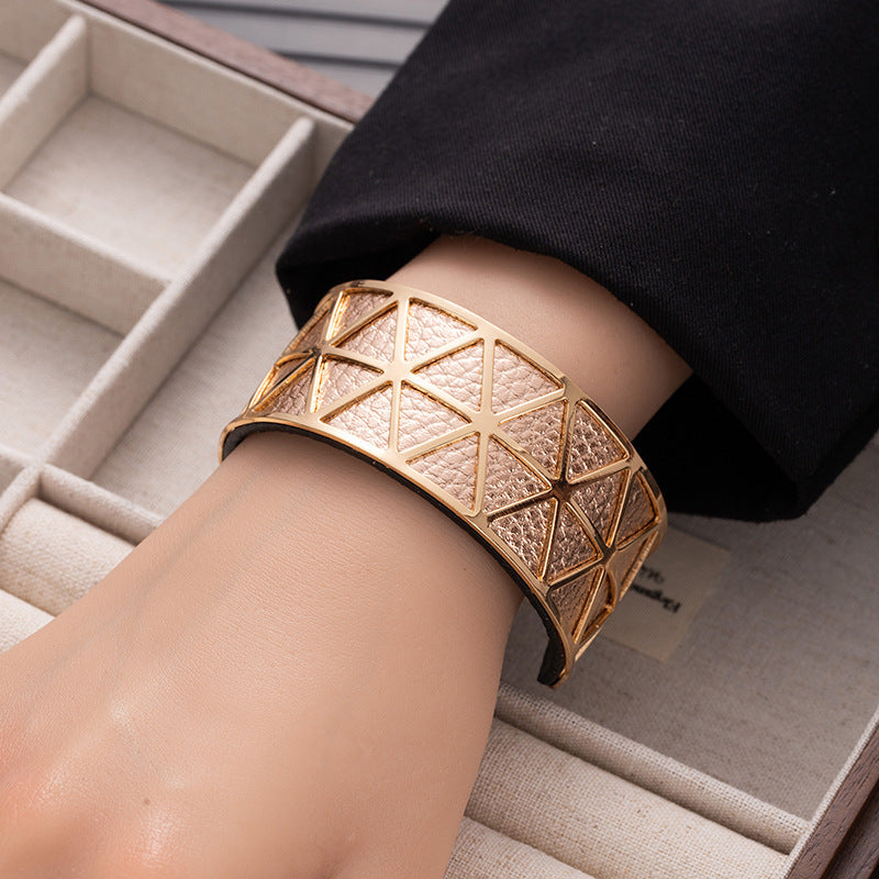 Wholesale Double-sided replaceable colorful PU leather bracelet